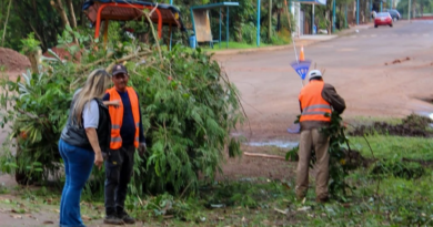Puerto Piray continúa con tareas de limpieza y mantenimiento de los espacios públicos